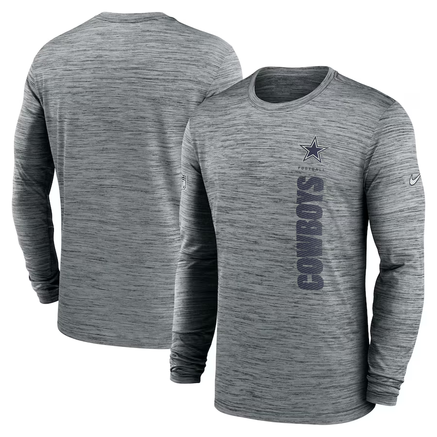 Men Dallas Cowboys grey 2024 Nike NFL long sleeve t shirts->nfl t-shirts->Sports Accessory
